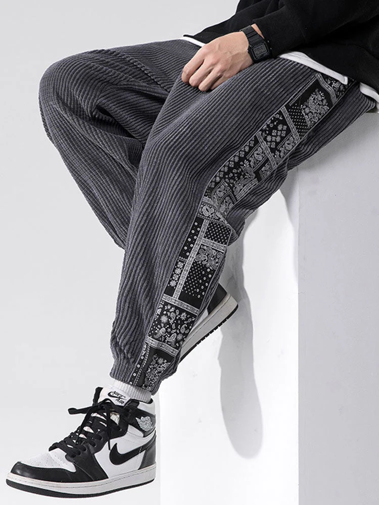 Avery® | Corduroy Paisley Print Panel Pants - Image 5