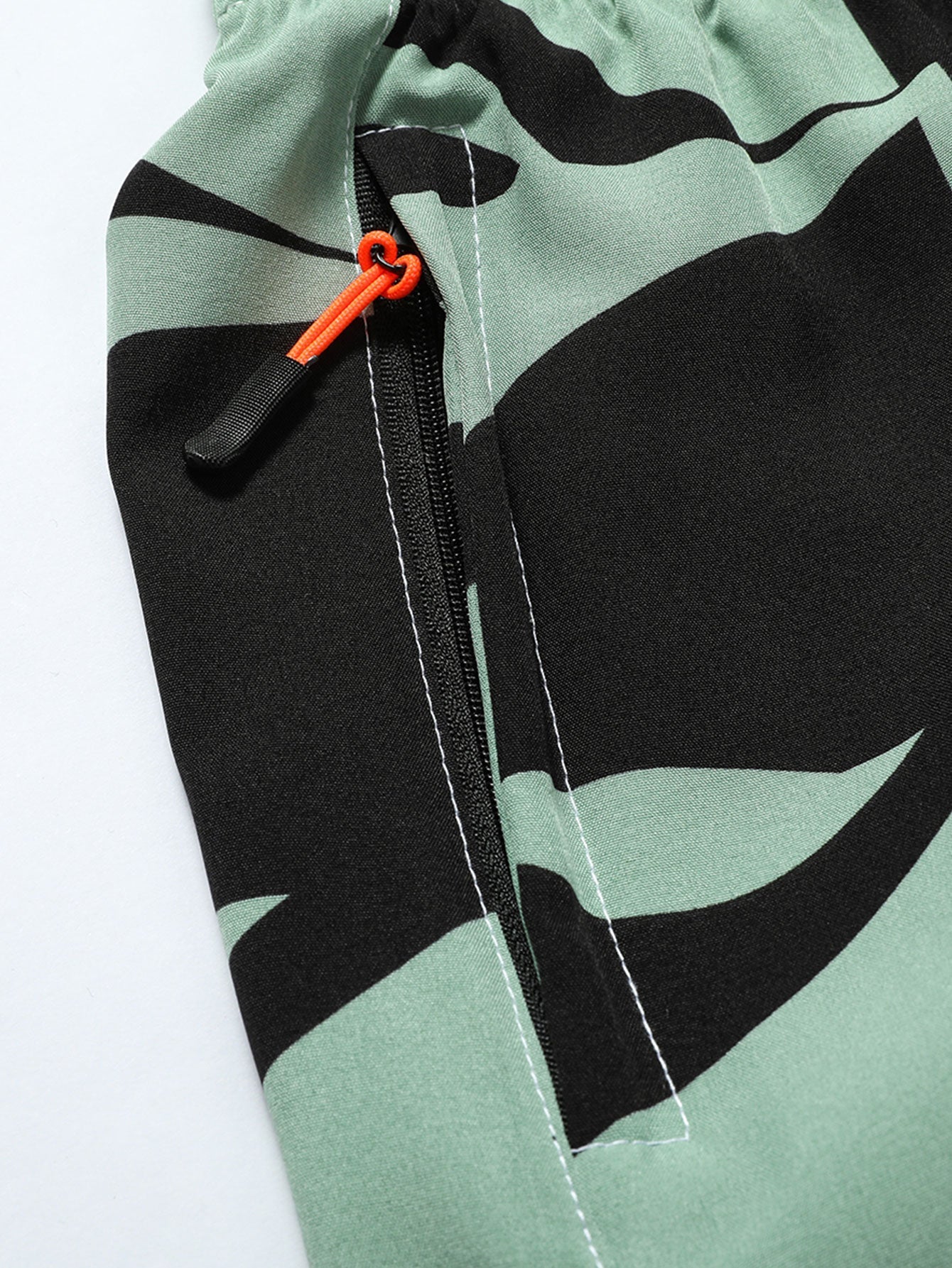 Avraham® | Color Block Print Zipper Pocket Shorts - Image 8