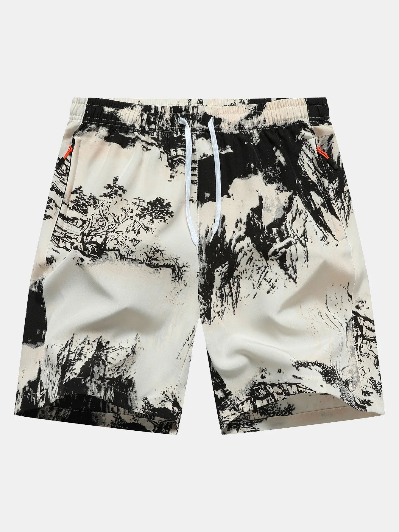 Avram® | Ink Print Zipper Pocket Shorts