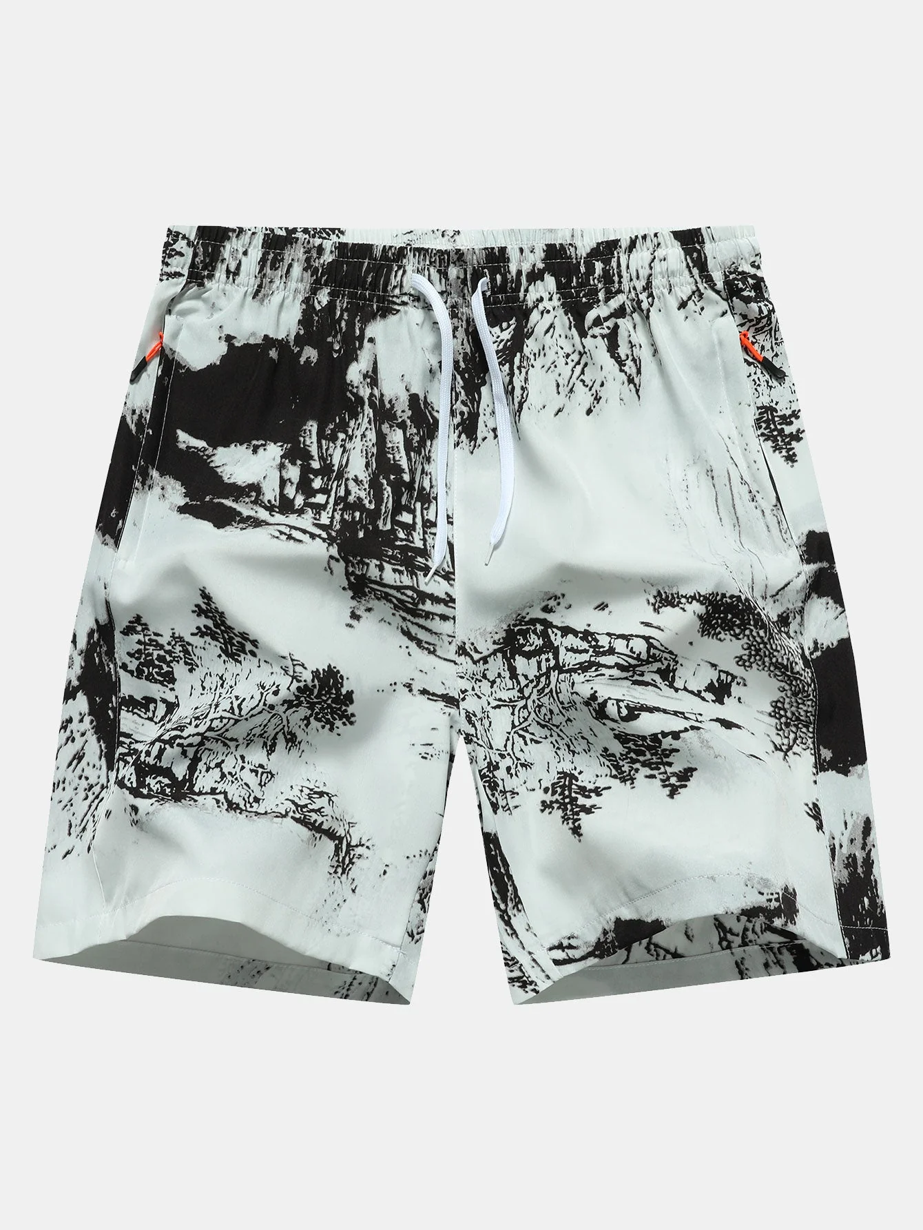 Avram® | Ink Print Zipper Pocket Shorts - Image 2