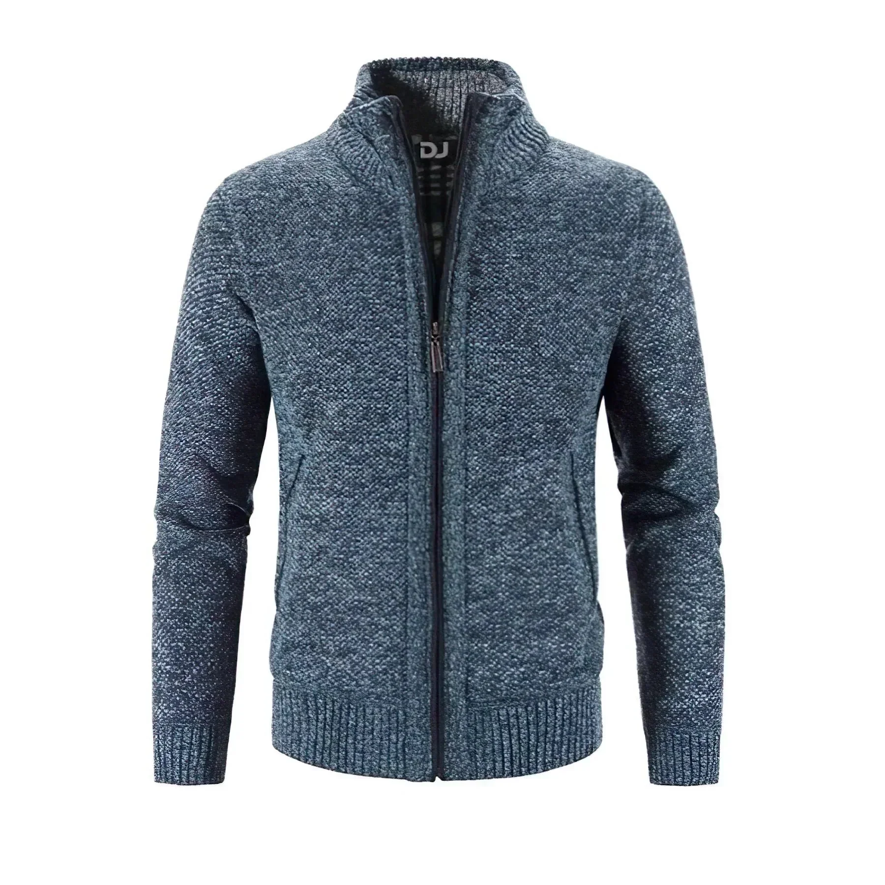 Azriel | Stylish cardigan with zipper and stand-up collar - Image 3