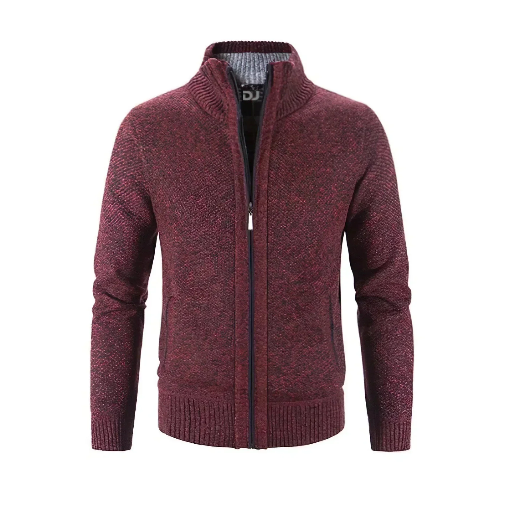 Azriel | Stylish cardigan with zipper and stand-up collar - Image 5