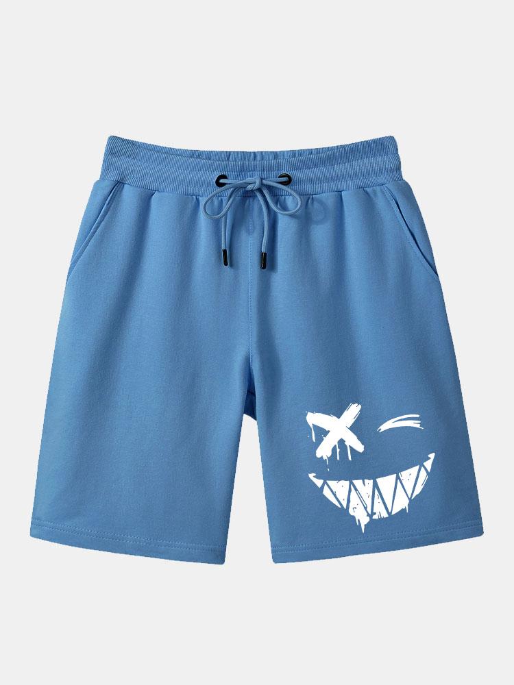 Bacon® | Dissolved Smiley Face Print Man Mid Length Shorts - Image 7