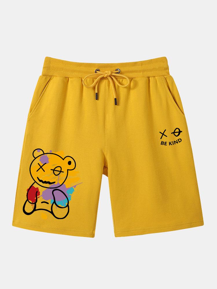 Badawy® | Graffiti Bear Print Man Mid Length Shorts - Image 6