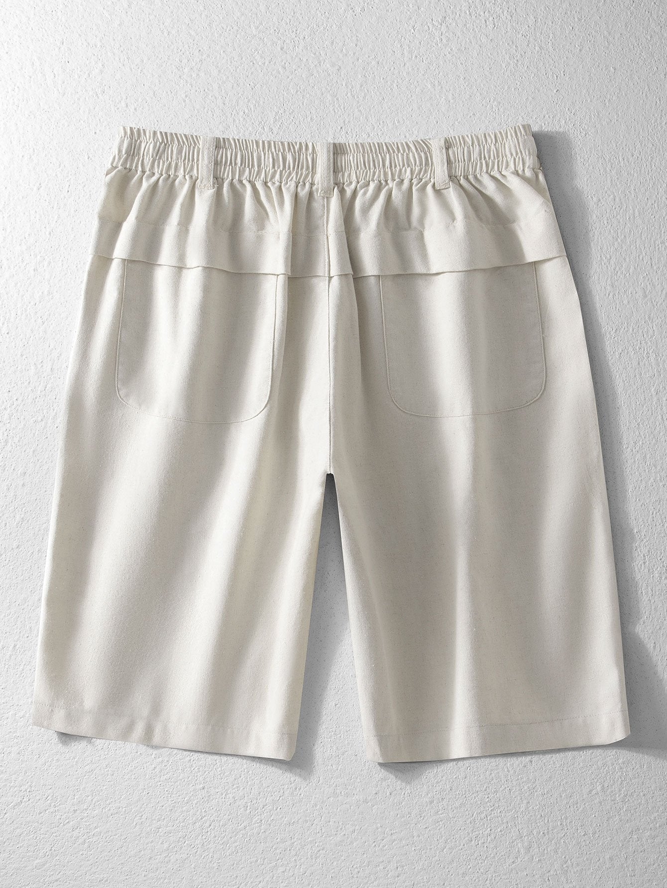 Badr® | Linen Cotton Blend Drawstring Shorts - Image 2