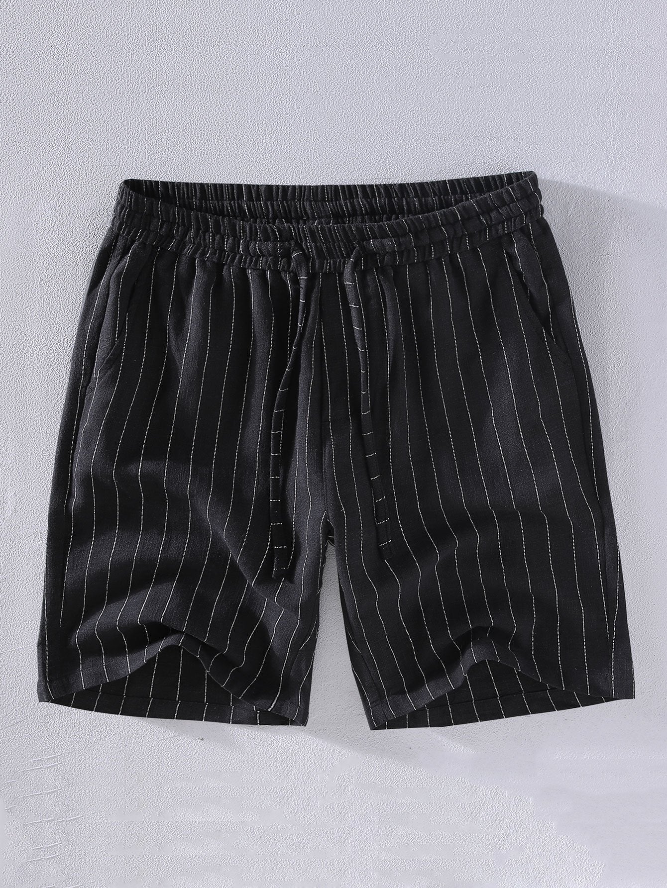 Baptiste® | Linen Cotton Blend Striped Shorts - Image 5