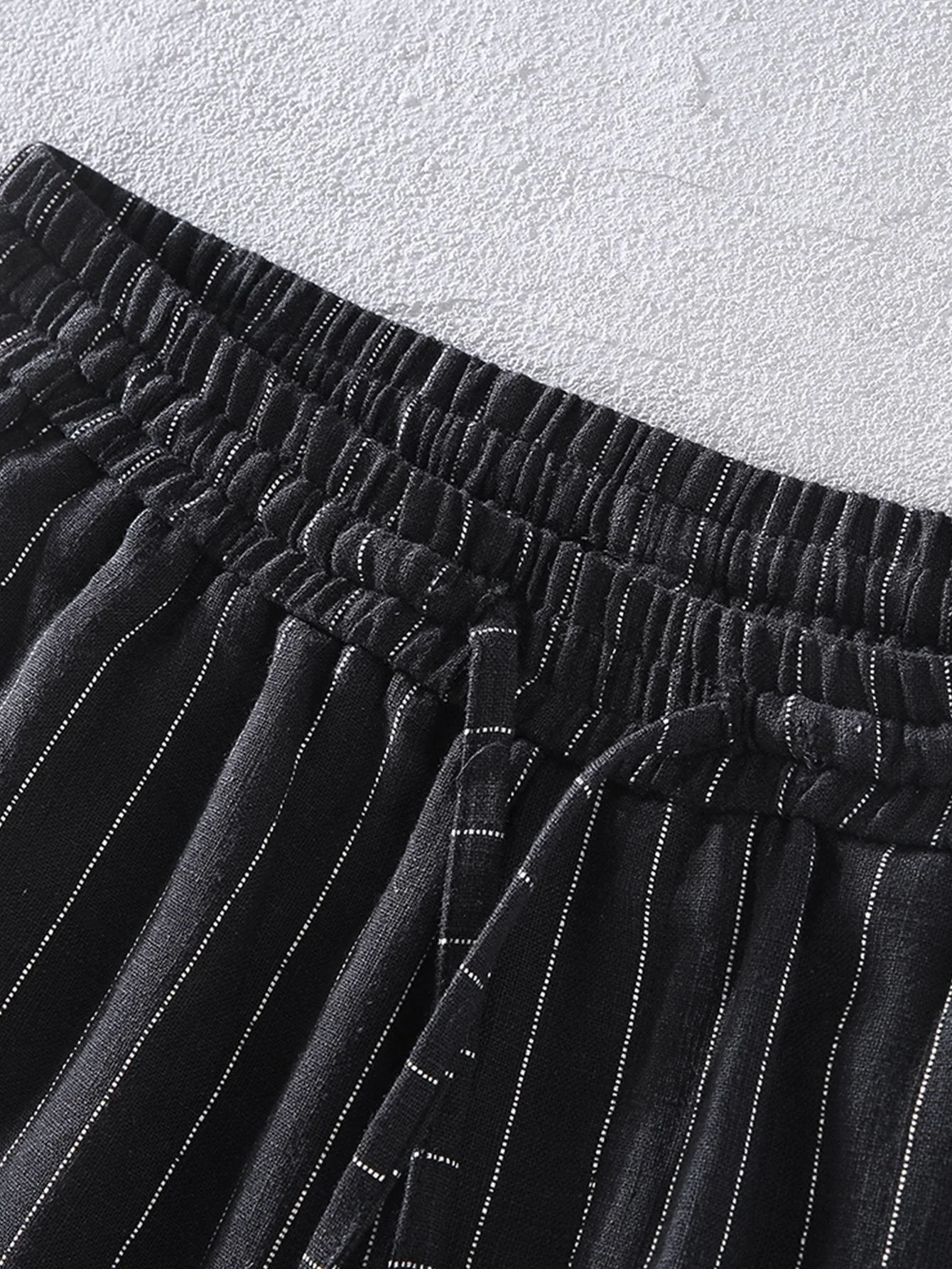 Baptiste® | Linen Cotton Blend Striped Shorts - Image 7