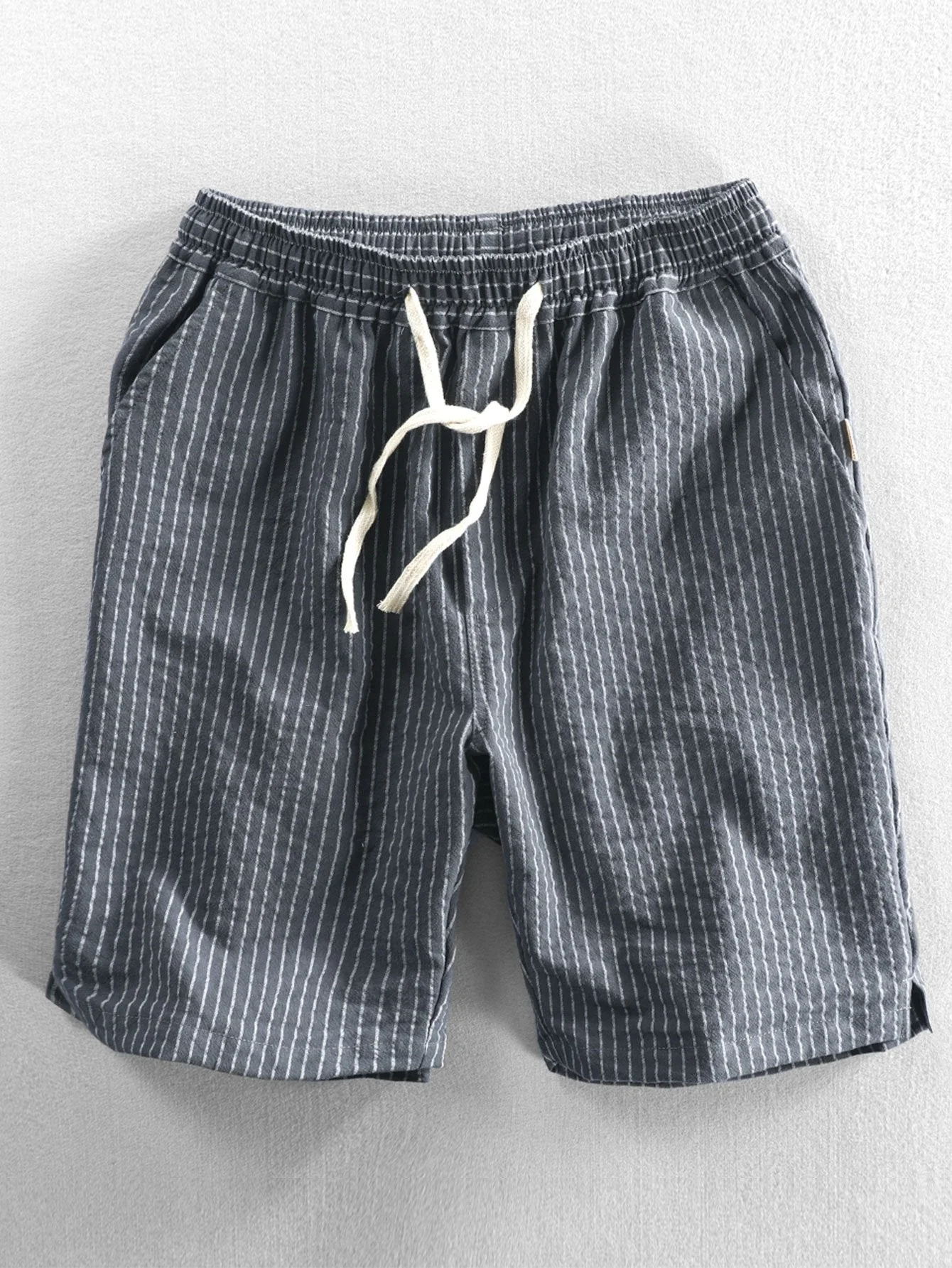 Barany® | Cotton Drawstring Striped Shorts - Image 5