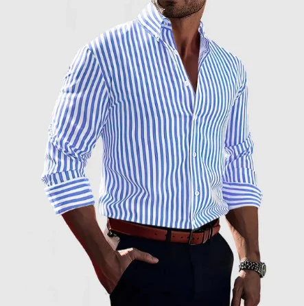 Barney® | Striped Cotton Shirt - Image 3