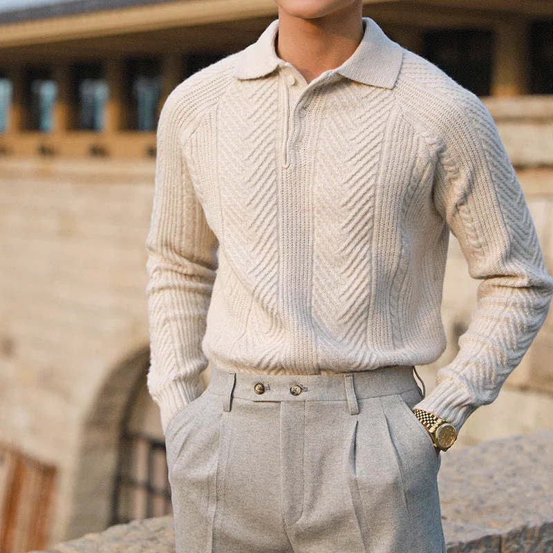 Barron® | Men's Autumn and Winter Casual Lapel Bottoming Sweater