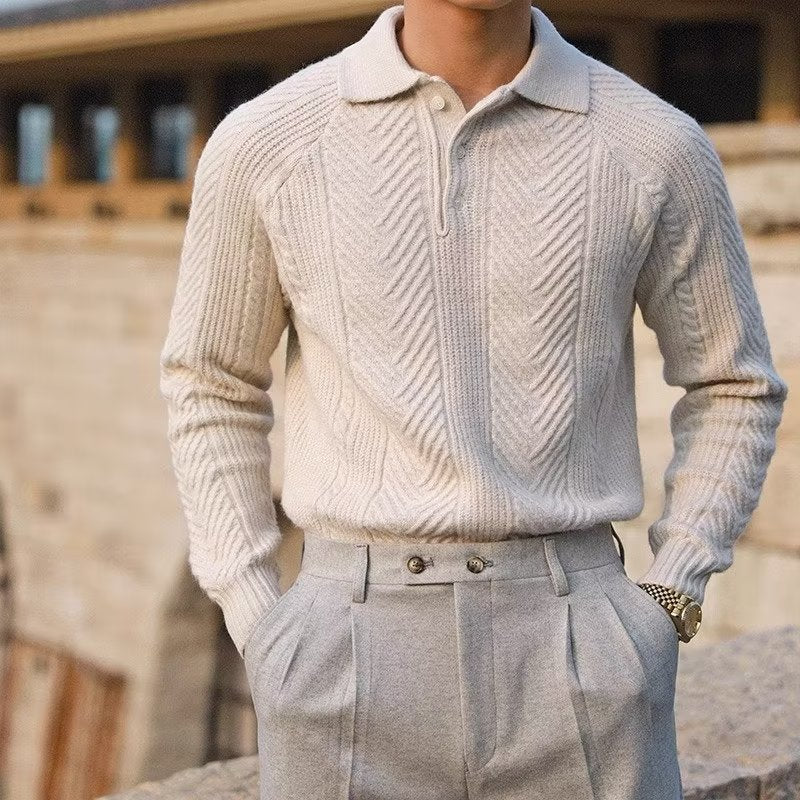 Bharat® | MV Old Money Knitted Polo Thermal Sweater - Image 2