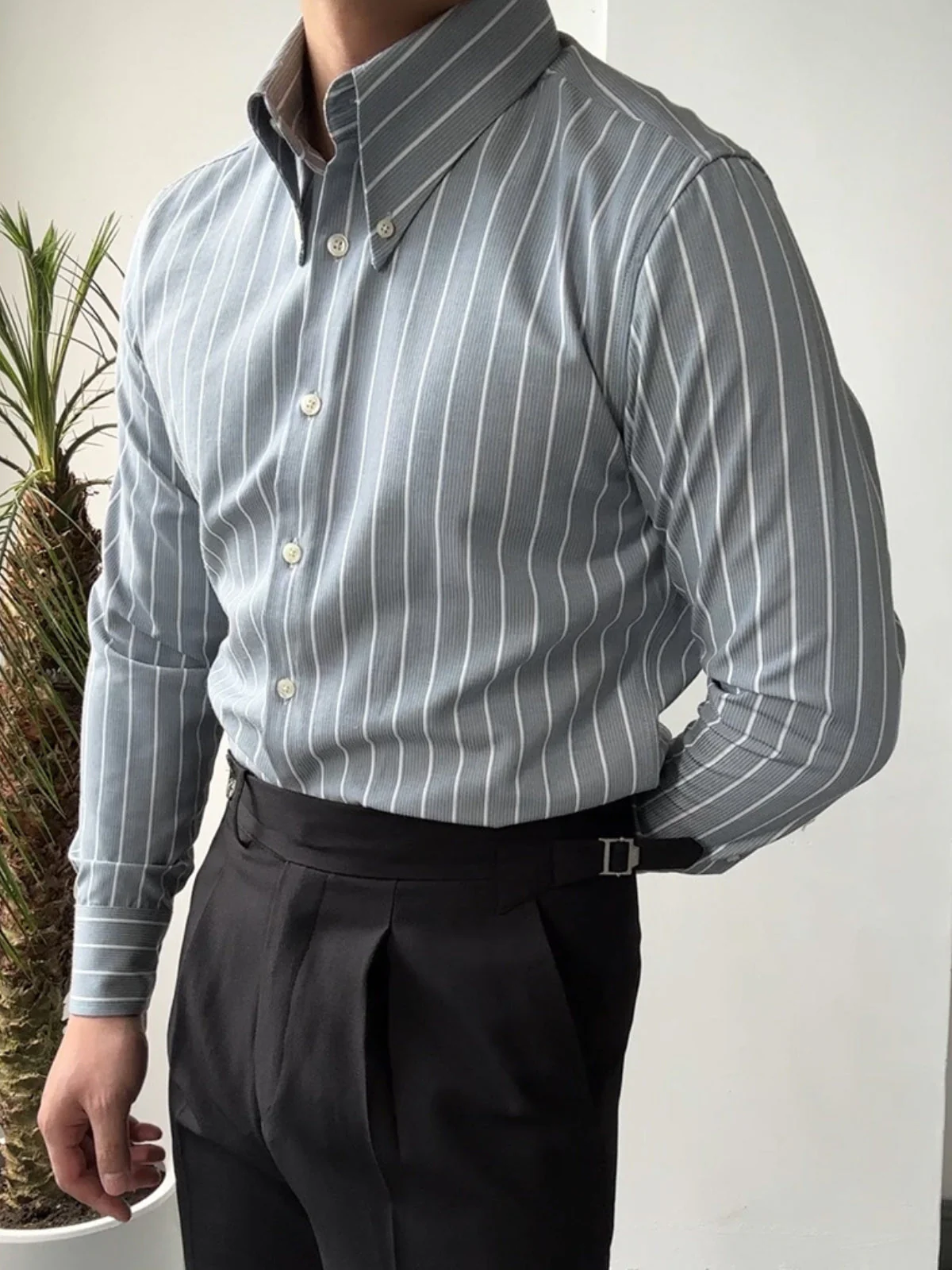 Bhoj® | MV Retro Italian Striped Slim Shirt - Image 8