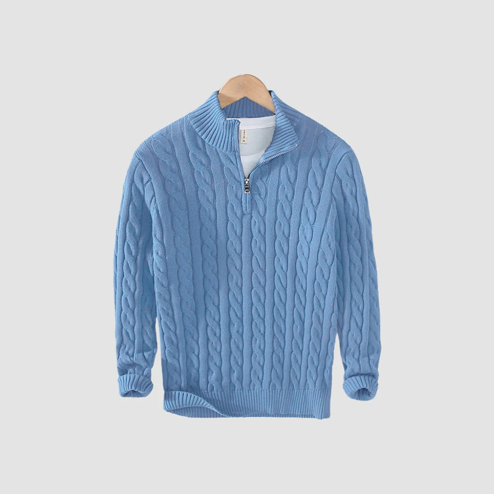Bialas® | MV Thick Half Zipper Cotton Sweater - Image 10