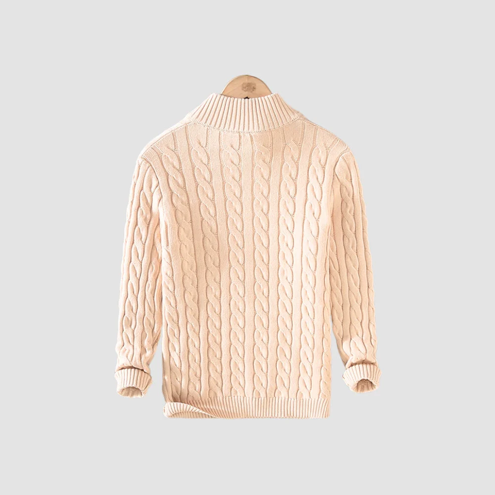 Bialas® | MV Thick Half Zipper Cotton Sweater - Image 2