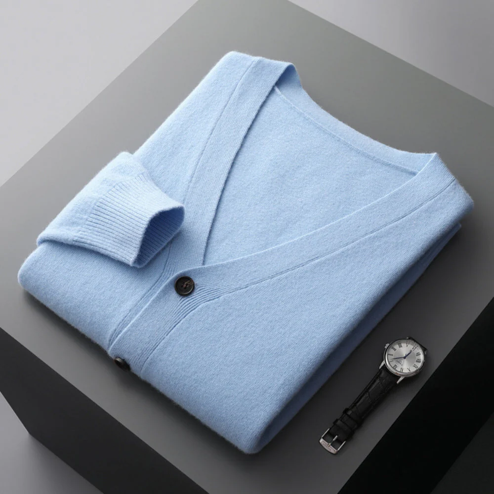 Bianca® | MV V-Neck Woolen Cashmere Cardigan - Image 3