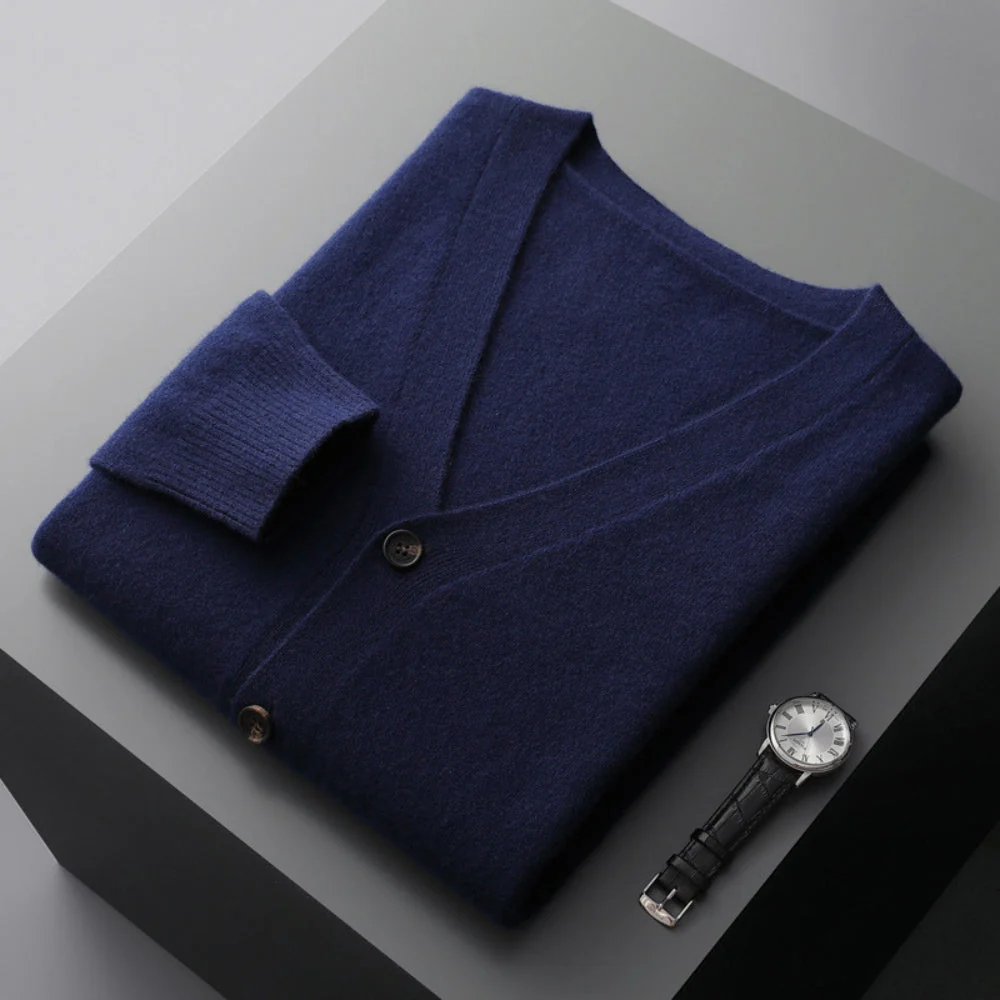 Bianca® | MV V-Neck Woolen Cashmere Cardigan - Image 8