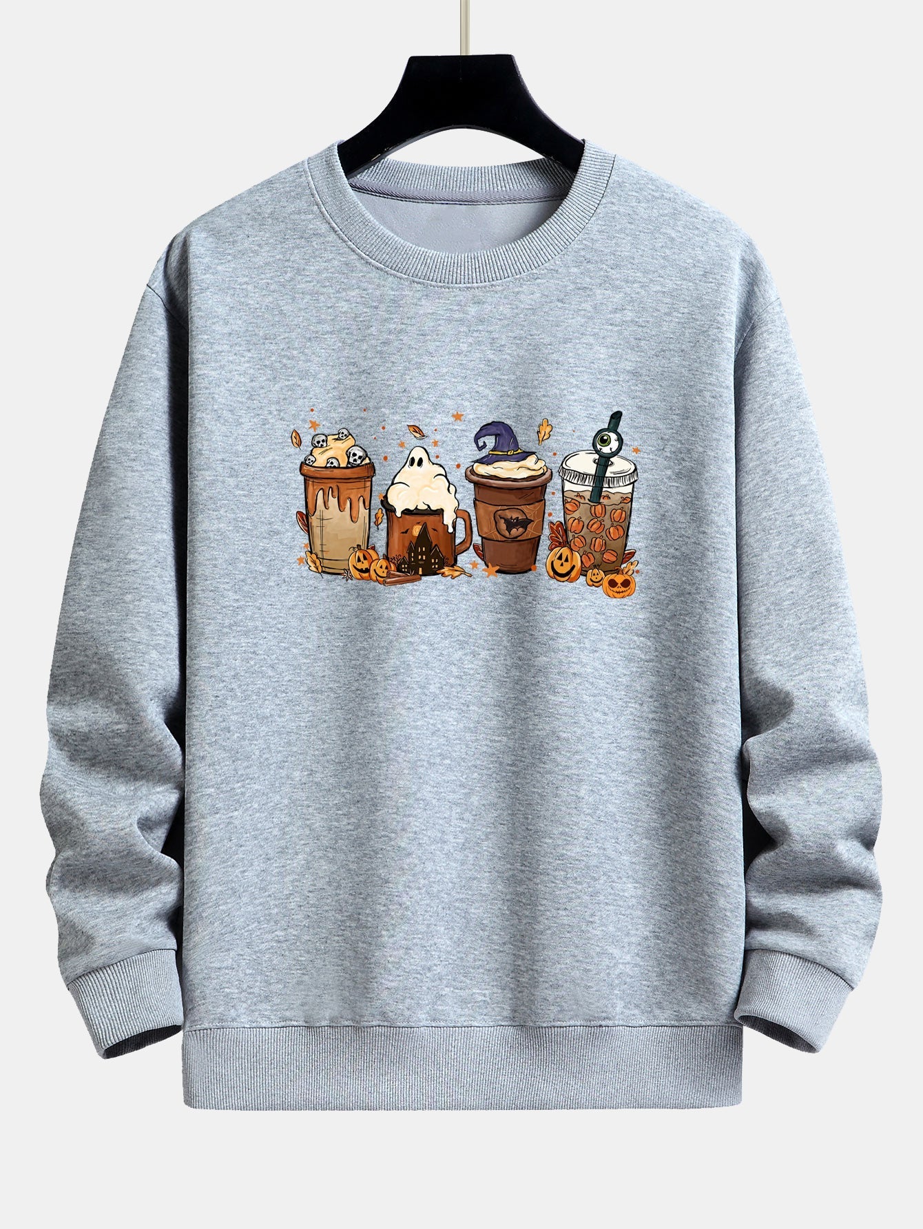 Blas® | Halloween Coffee Print Relax Fit Sweatshirt - Image 6