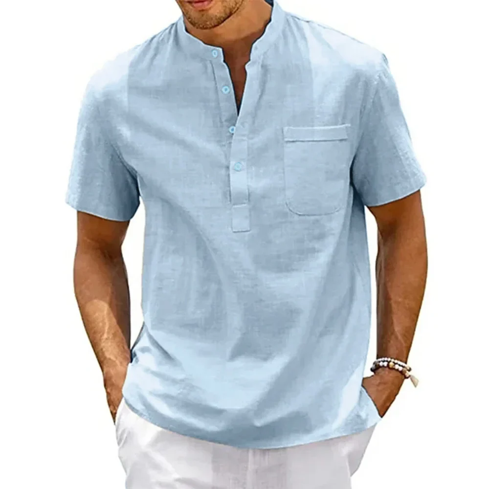 Bobby® | Henley Shirt In Linen And Cotton - Image 5