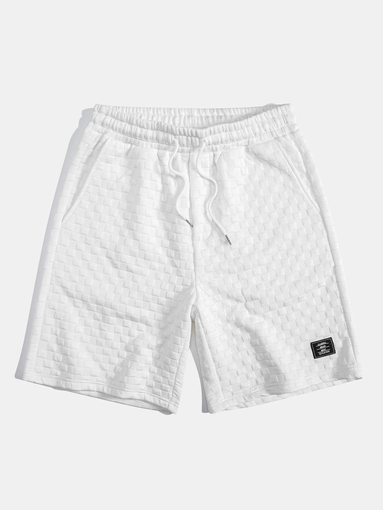 Brad® | Checkerboard Jacquard Arc Hem Hooded T-Shirt & Checkerboard Jacquard Shorts - Image 10