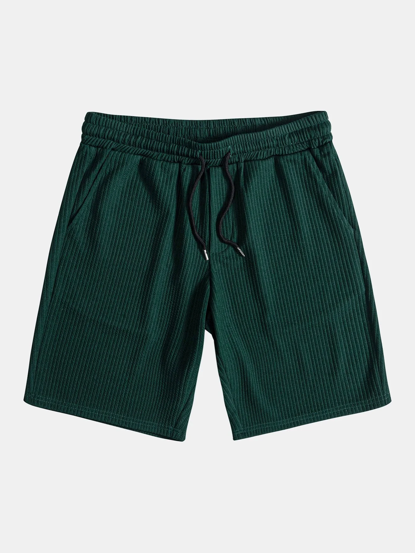 Brandon® | Muscle Fit Ribbed Stand Collar Shirt & Shorts - Image 17