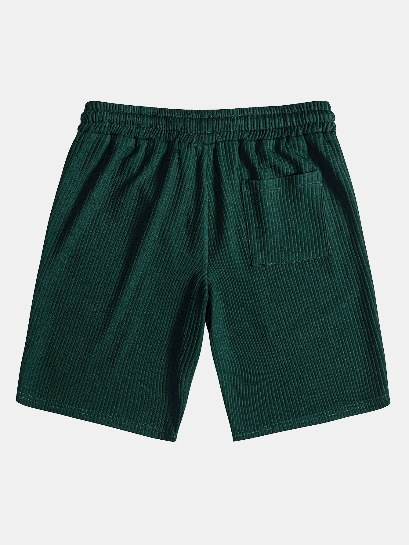 Brandon® | Muscle Fit Ribbed Stand Collar Shirt & Shorts - Image 18