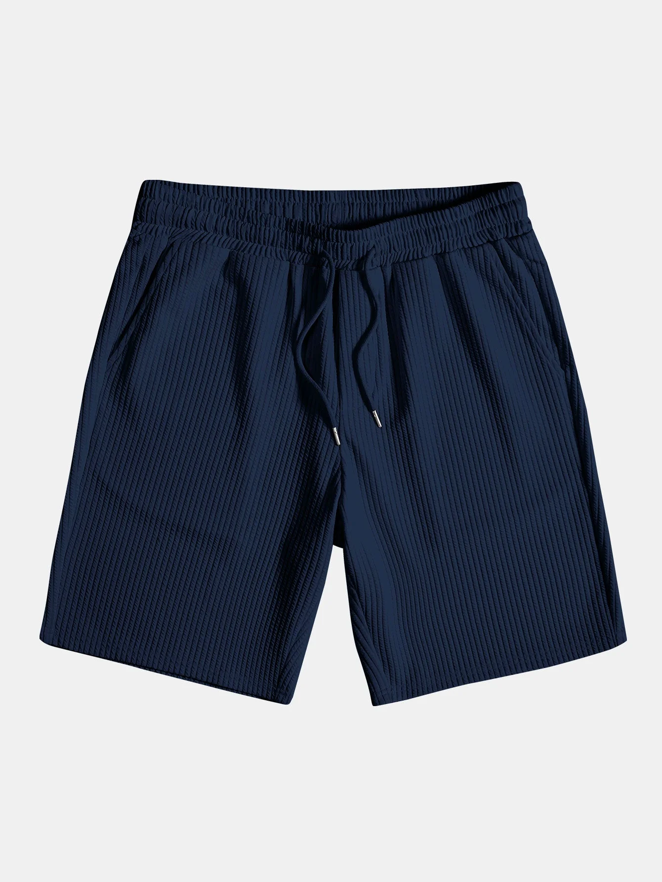 Brandon® | Muscle Fit Ribbed Stand Collar Shirt & Shorts - Image 21