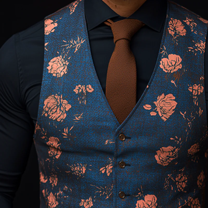 Brandon | Men'S Retro Casual Printed Suit Vest - Image 3