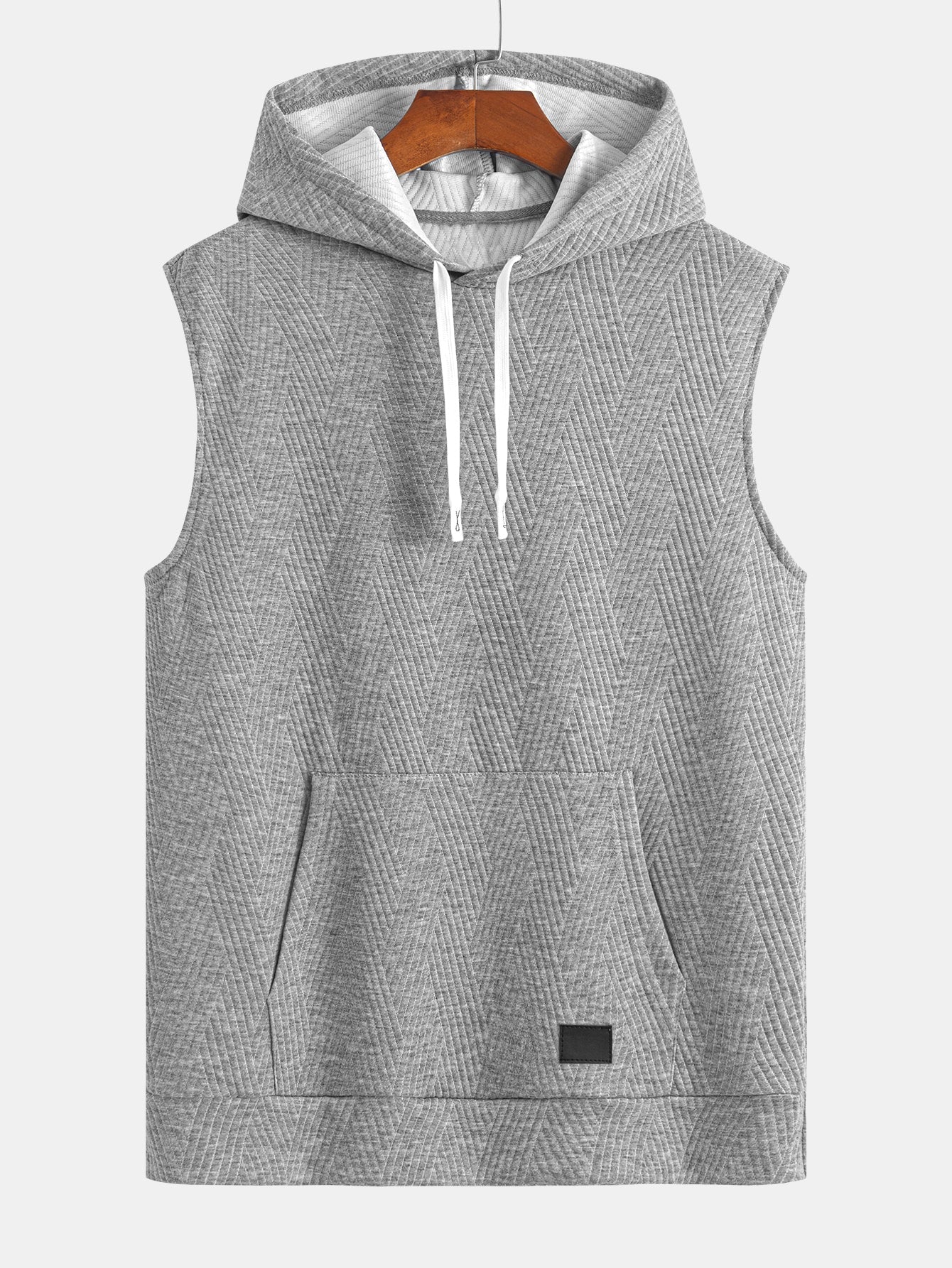 Brett® | Striped Jacquard Sleeveless Hooded T-Shirt & Shorts - Image 11