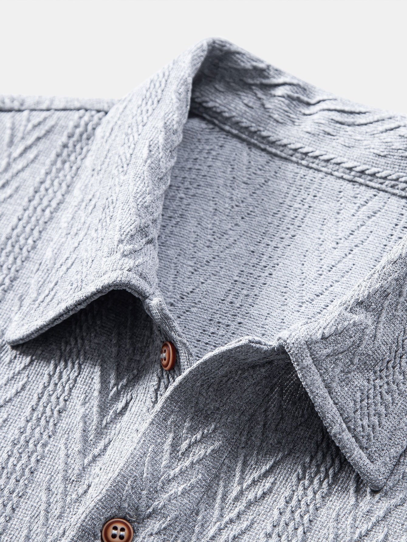 Bruno® | Knitted Geometric Jacquard Polo Shirt - Image 16