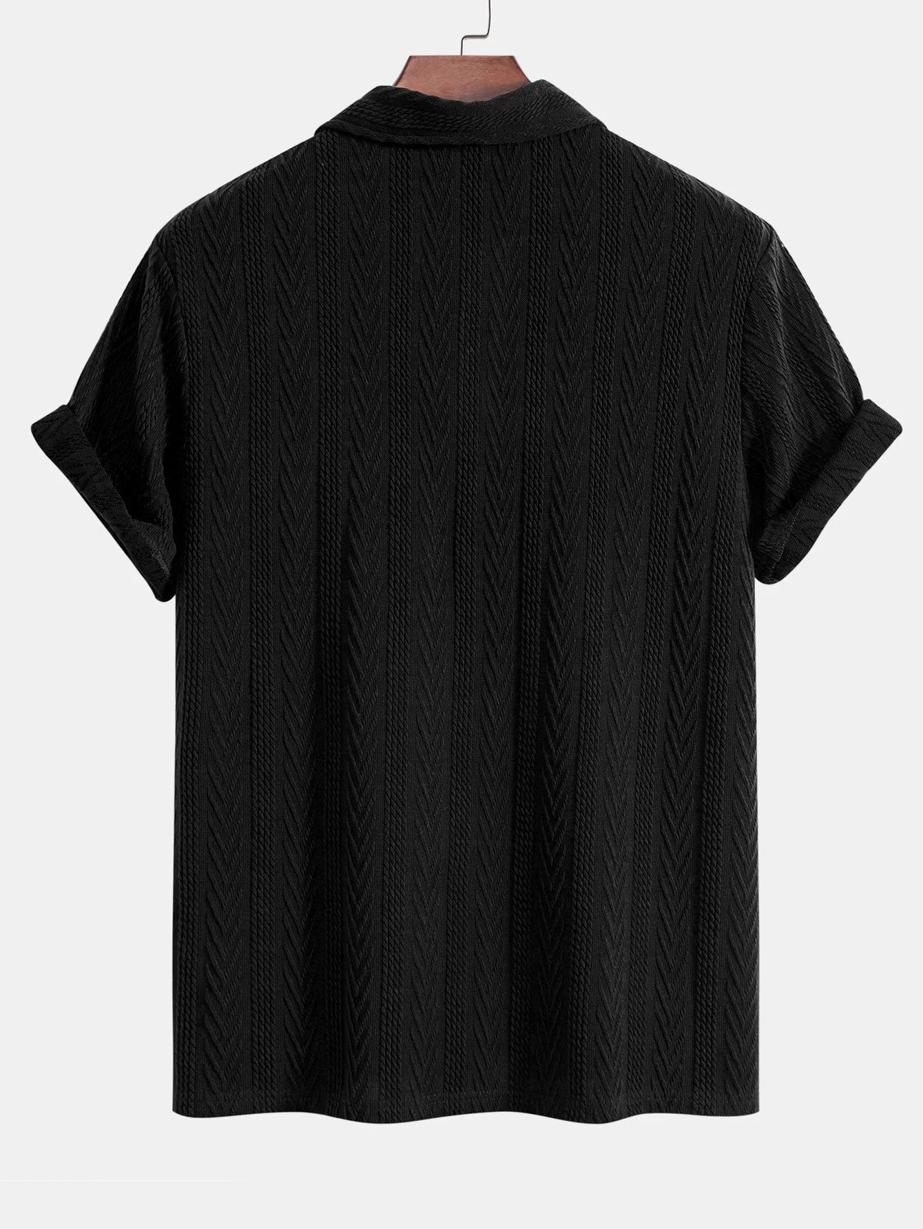 Bruno® | Knitted Geometric Jacquard Polo Shirt - Image 6