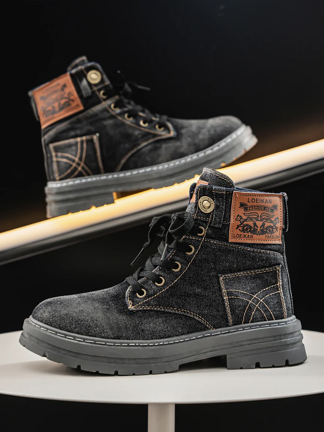 Byron | Stylish denim boots - Image 5