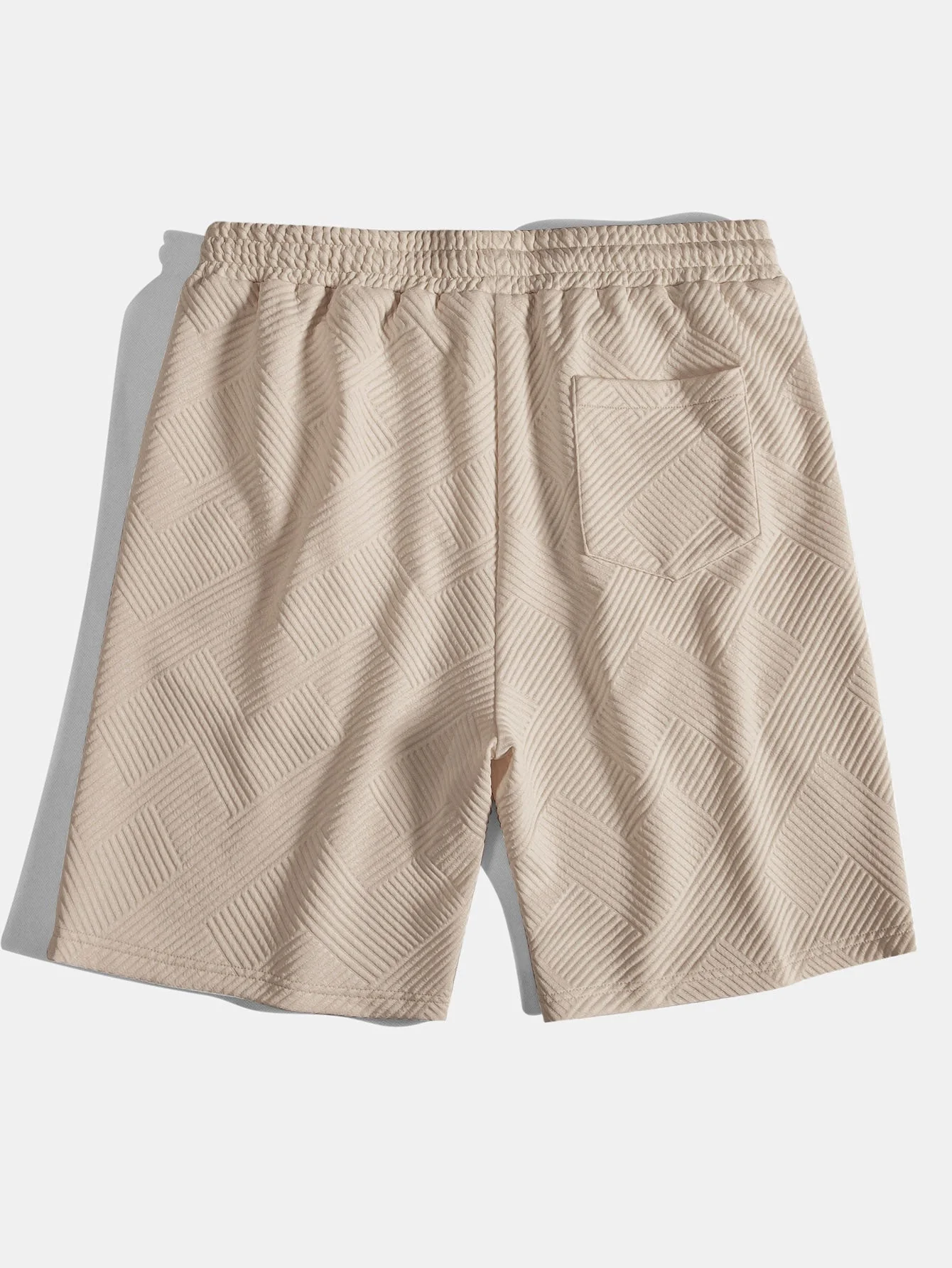 Caesar | Striped Jacquard Drawstring Shorts - Image 4