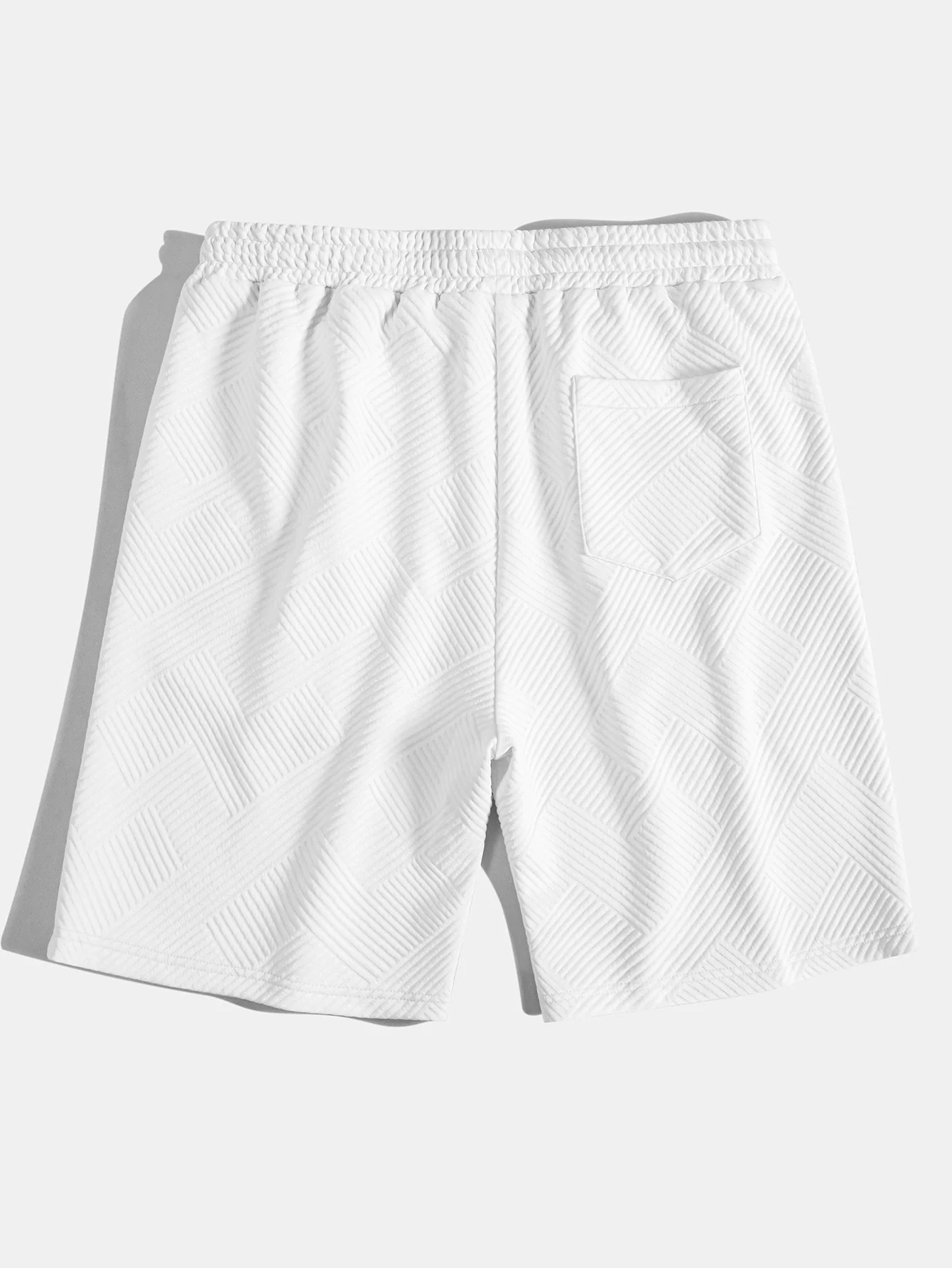 Caesar | Striped Jacquard Drawstring Shorts - Image 8