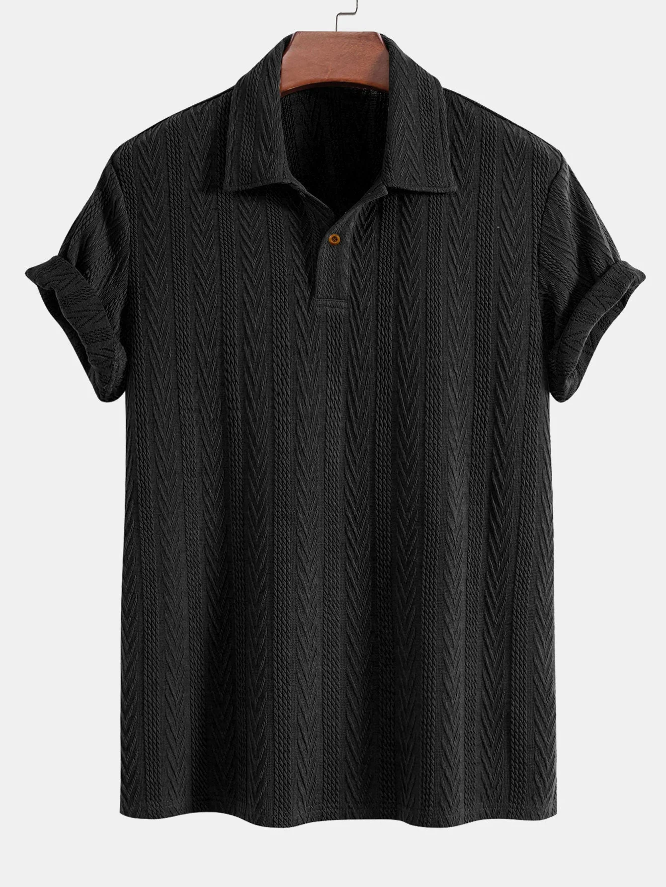 Carlos® | Short Sleeve Jacquard Polo - Image 3