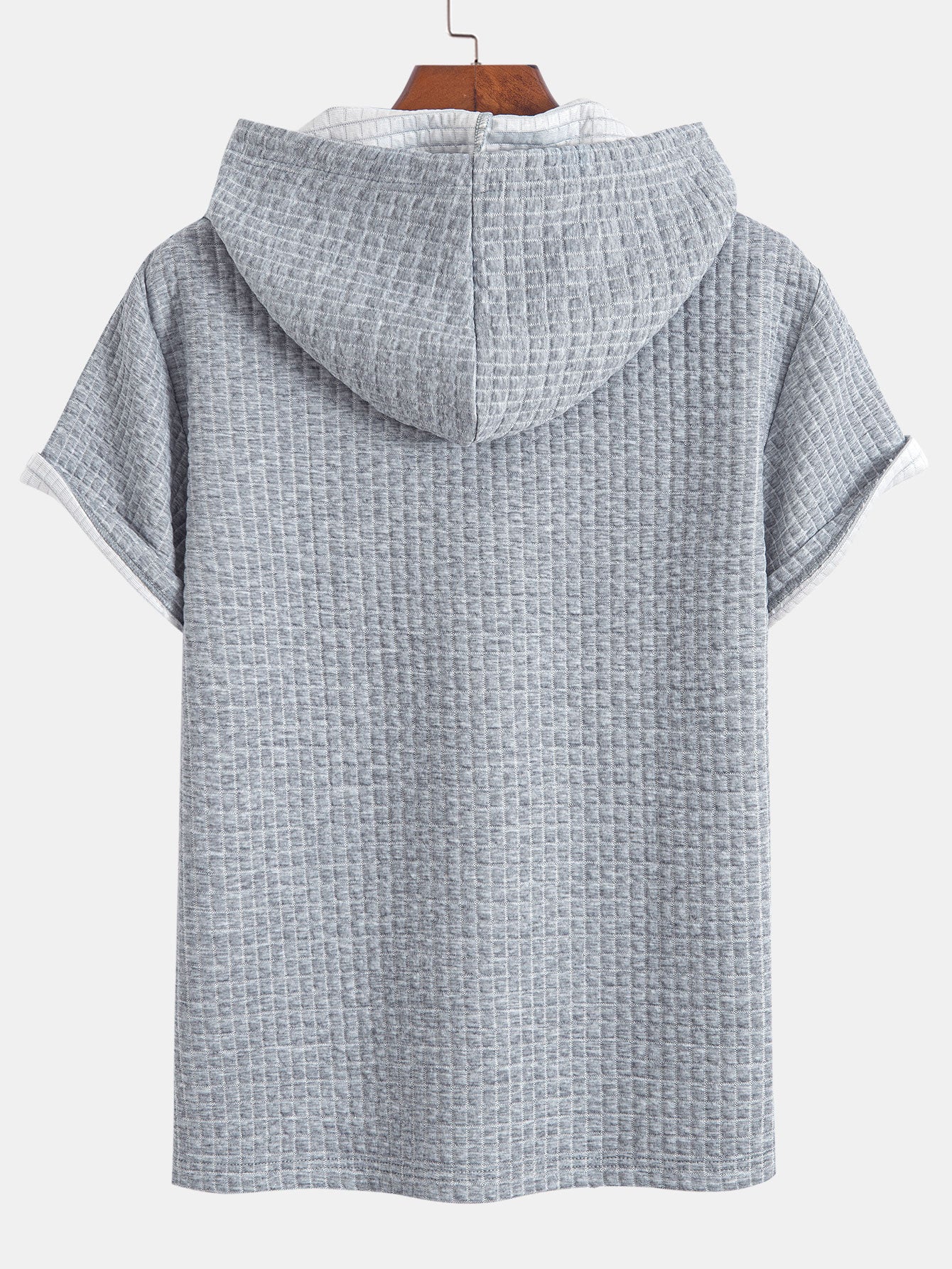 Casey® | Kangaroo Pocket Waffle Hooded T-Shirt & Shorts - Image 10