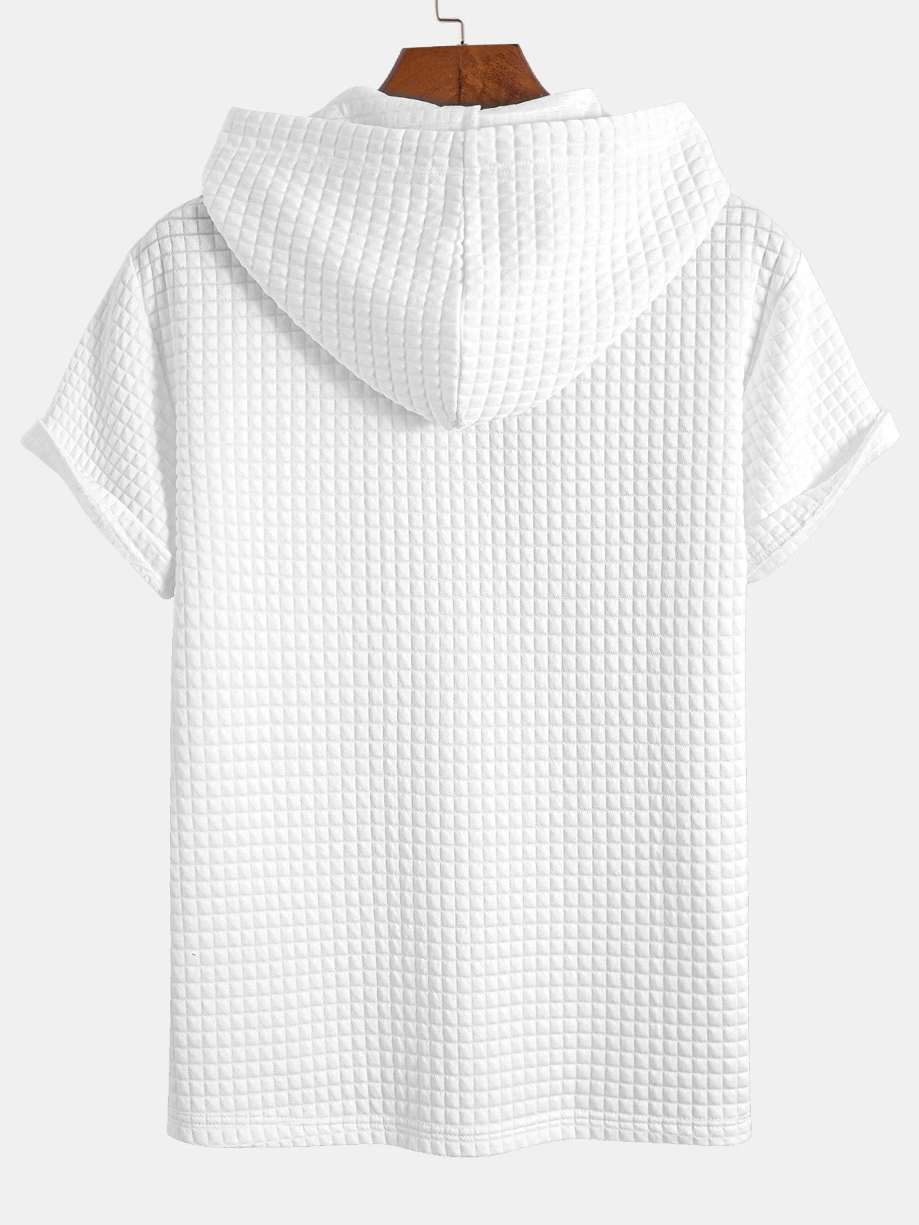 Casey® | Kangaroo Pocket Waffle Hooded T-Shirt & Shorts - Image 12