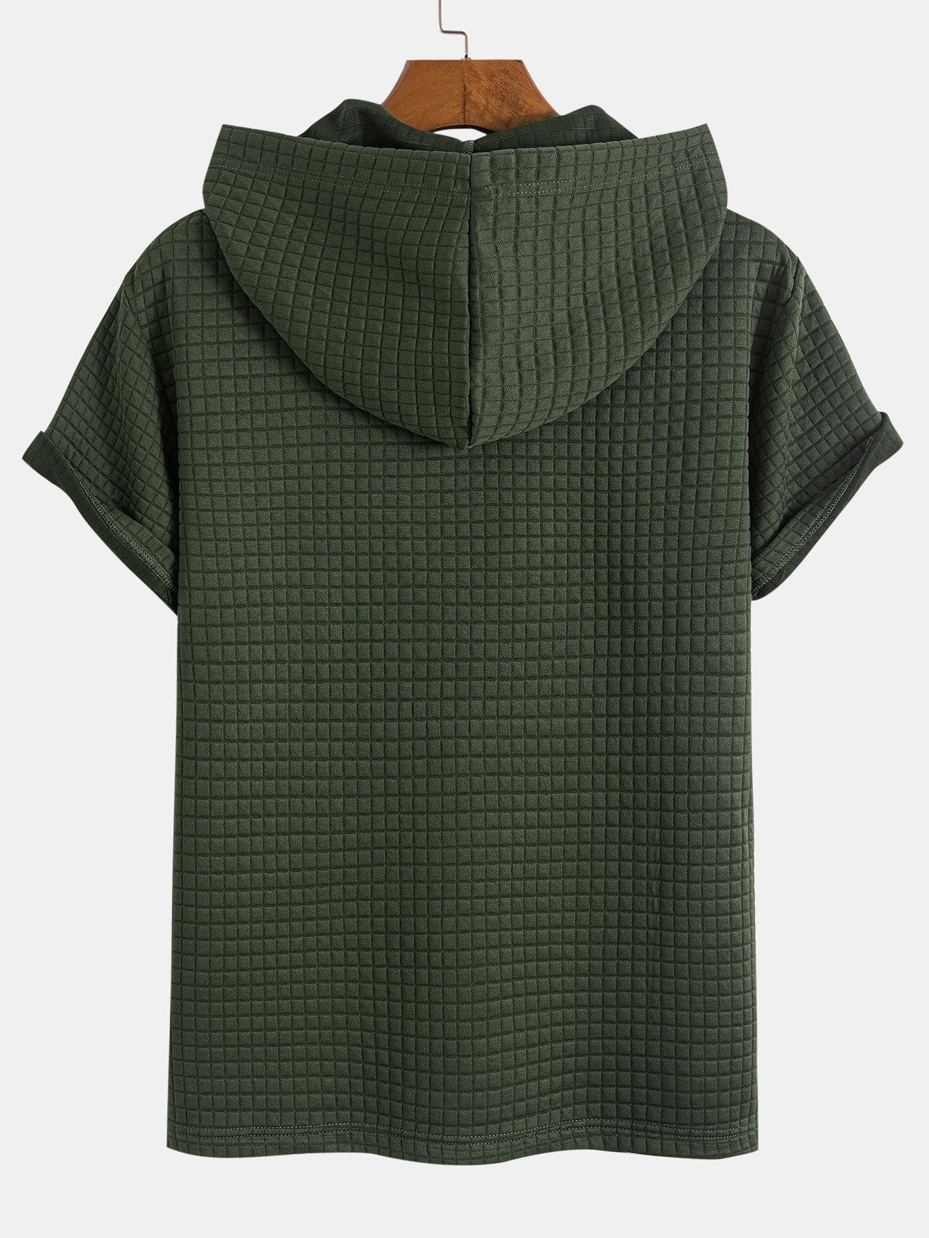 Casey® | Kangaroo Pocket Waffle Hooded T-Shirt & Shorts - Image 6