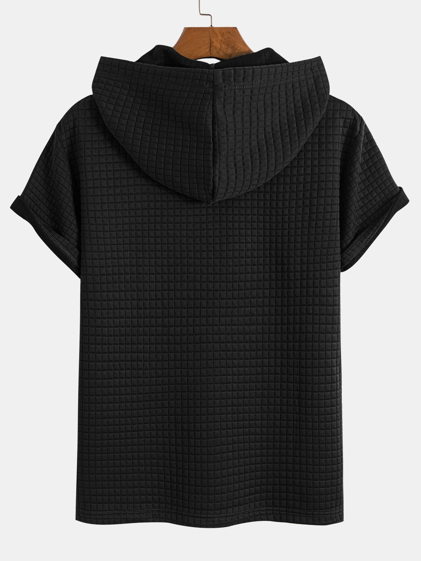 Casey® | Kangaroo Pocket Waffle Hooded T-Shirt & Shorts - Image 8