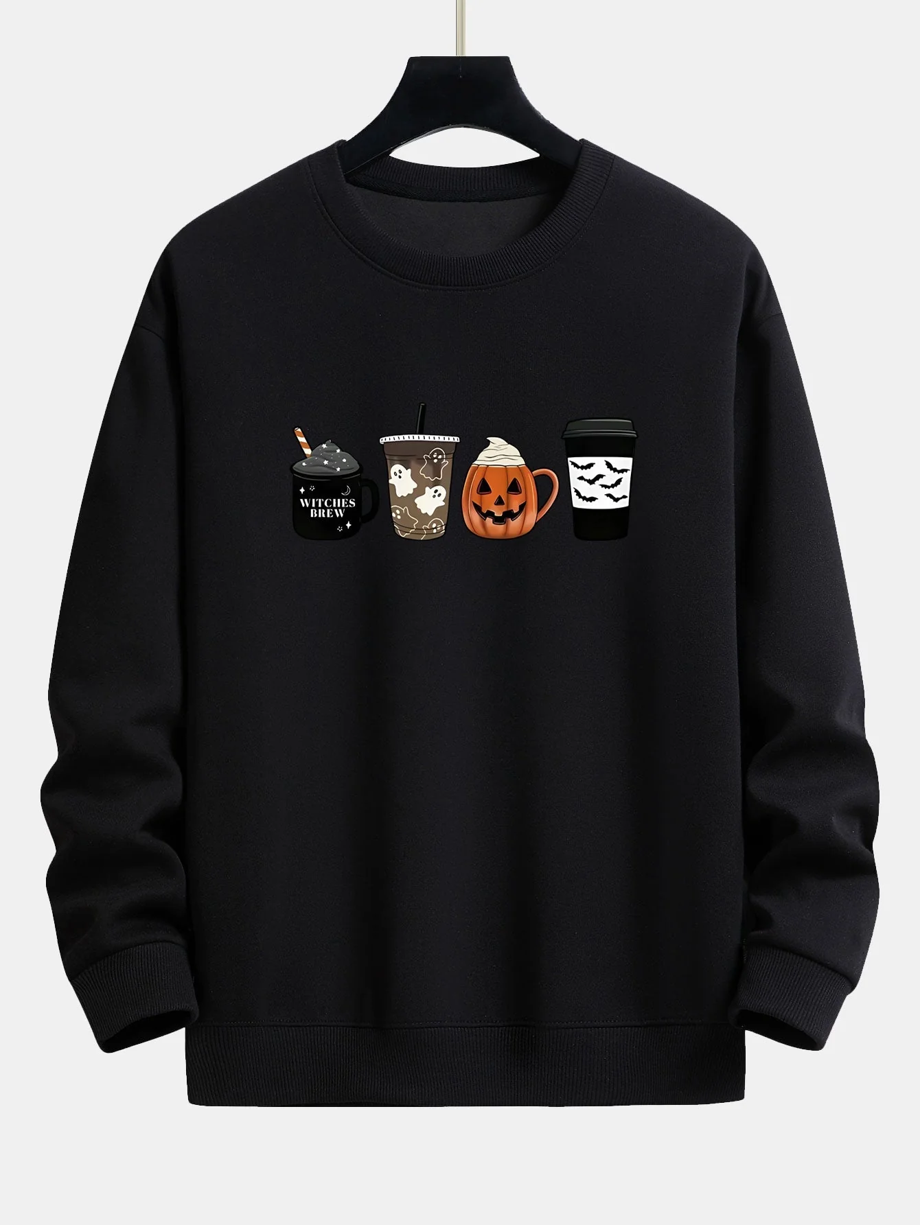 Casimiro® | Halloween Coffee Print Relax Fit Sweatshirt - Image 3