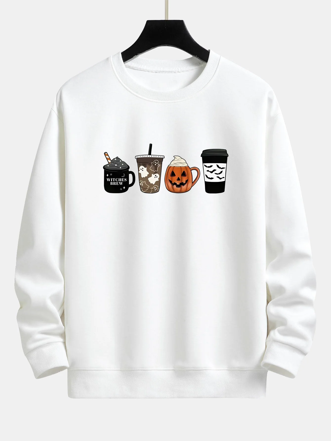 Casimiro® | Halloween Coffee Print Relax Fit Sweatshirt - Image 4