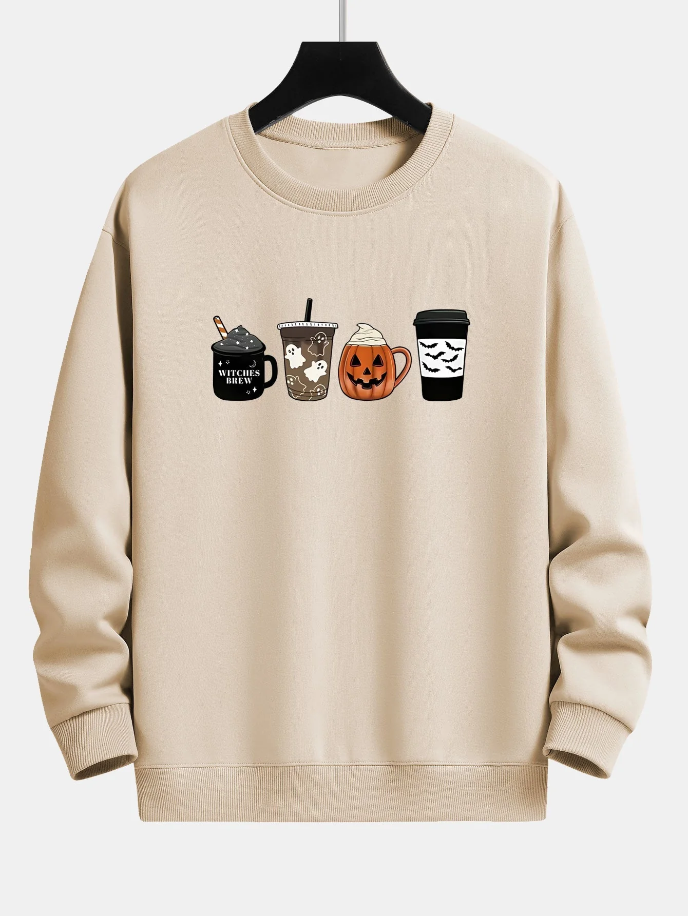 Casimiro® | Halloween Coffee Print Relax Fit Sweatshirt - Image 5