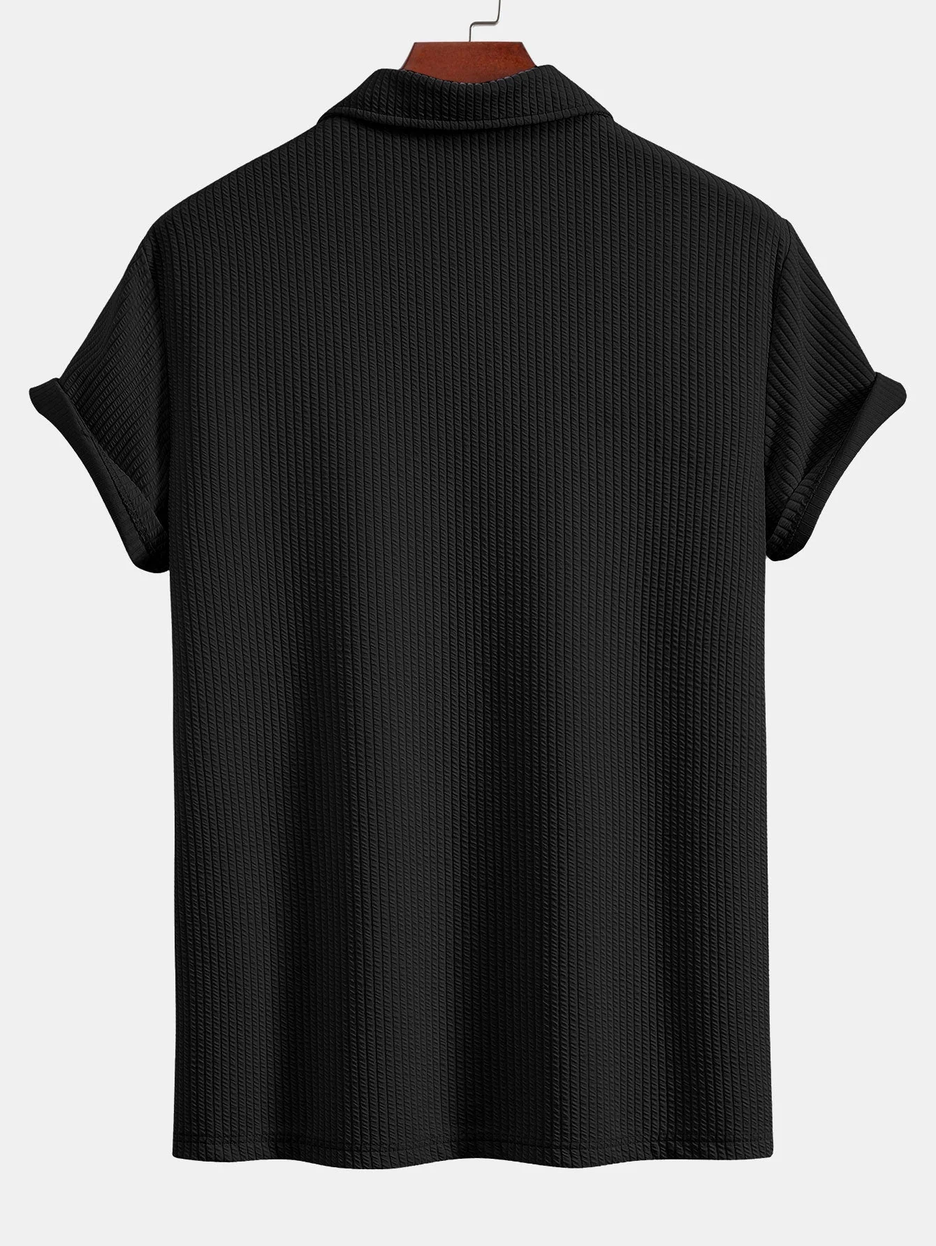 Celio® | Short Sleeved V-Neck Ribbed Polo - Image 4