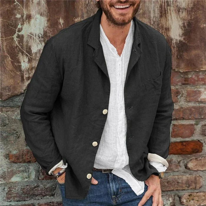 Celsus | Men's Linen Blazer Jacket - Image 6