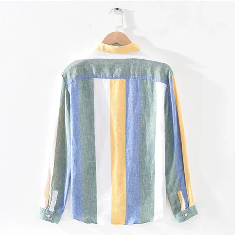 Chad® | Lightweight Linen Shirt With Stripes - Image 3