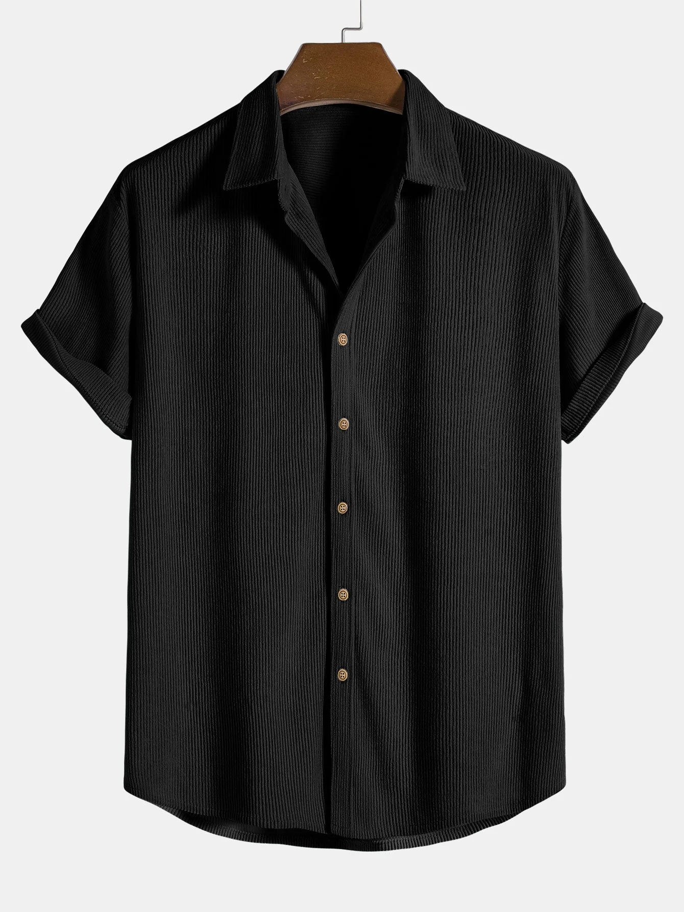 Chris® | Short-Sleeved Corduroy Button Up Shirt & Shorts - Image 12