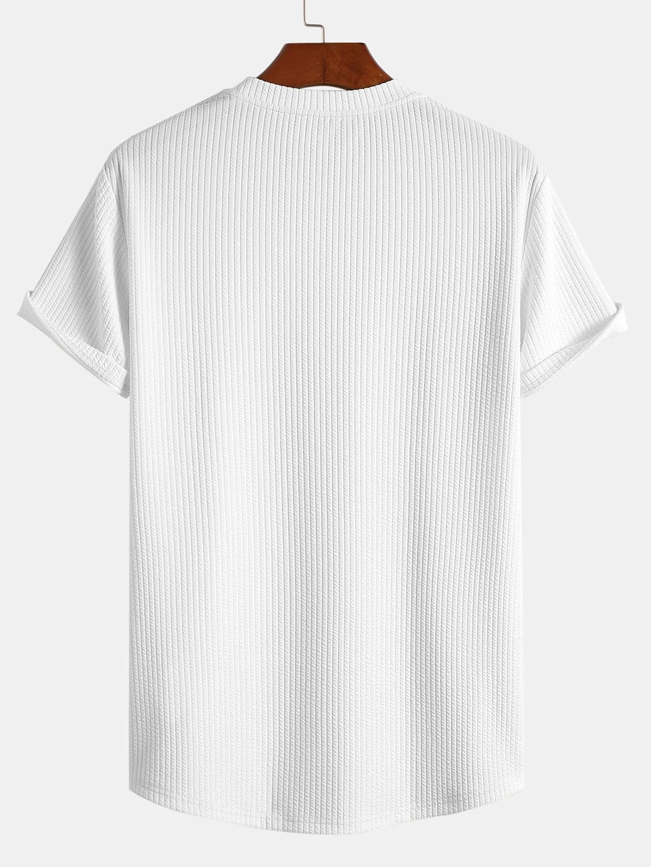 Christian® | Muscle Fit Ribbed Arc Hem T-Shirt - Image 8