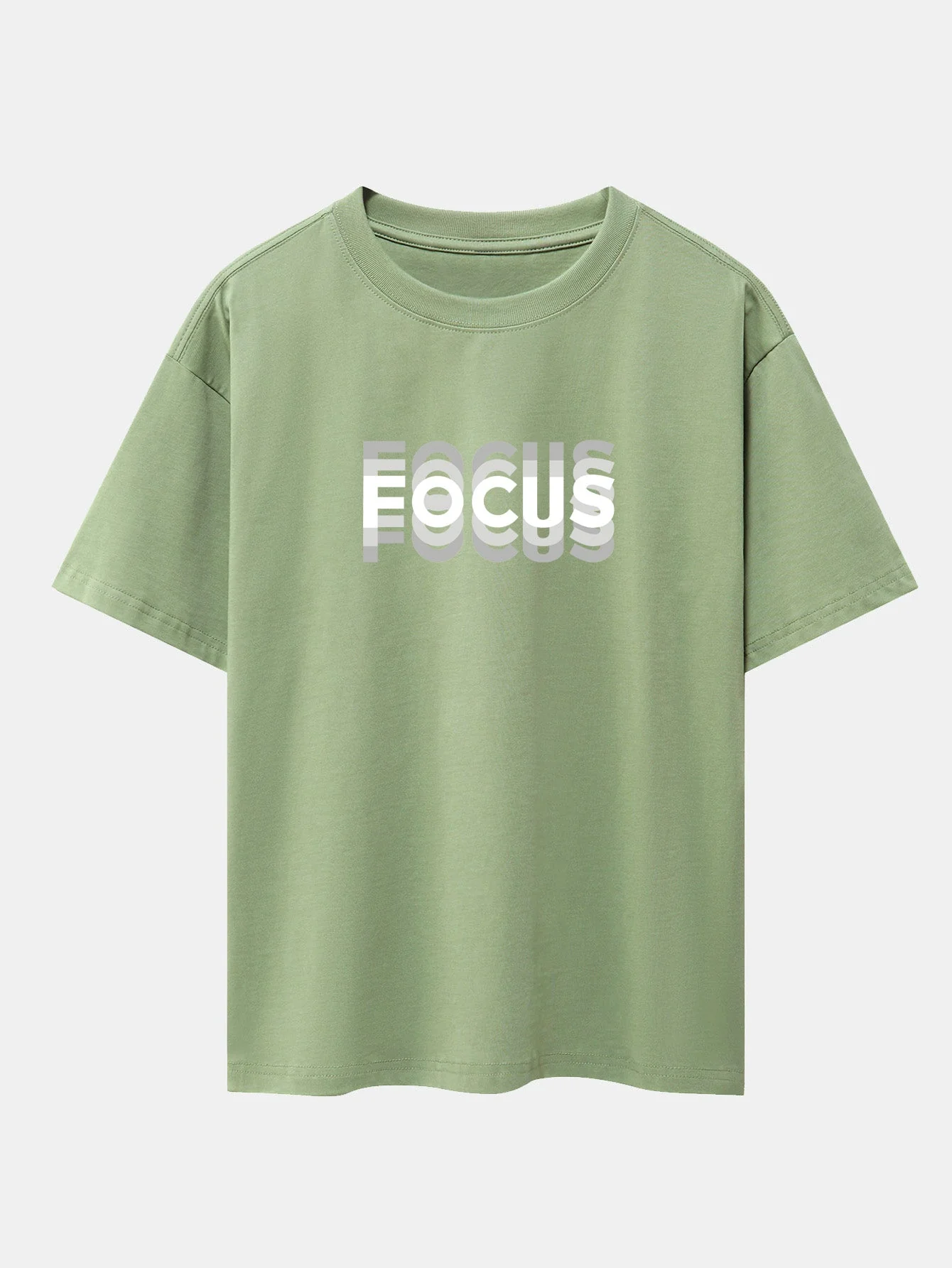 Christopher® | Focus Slogan Print Drop Shoulder Oversize T-Shirt - Image 6