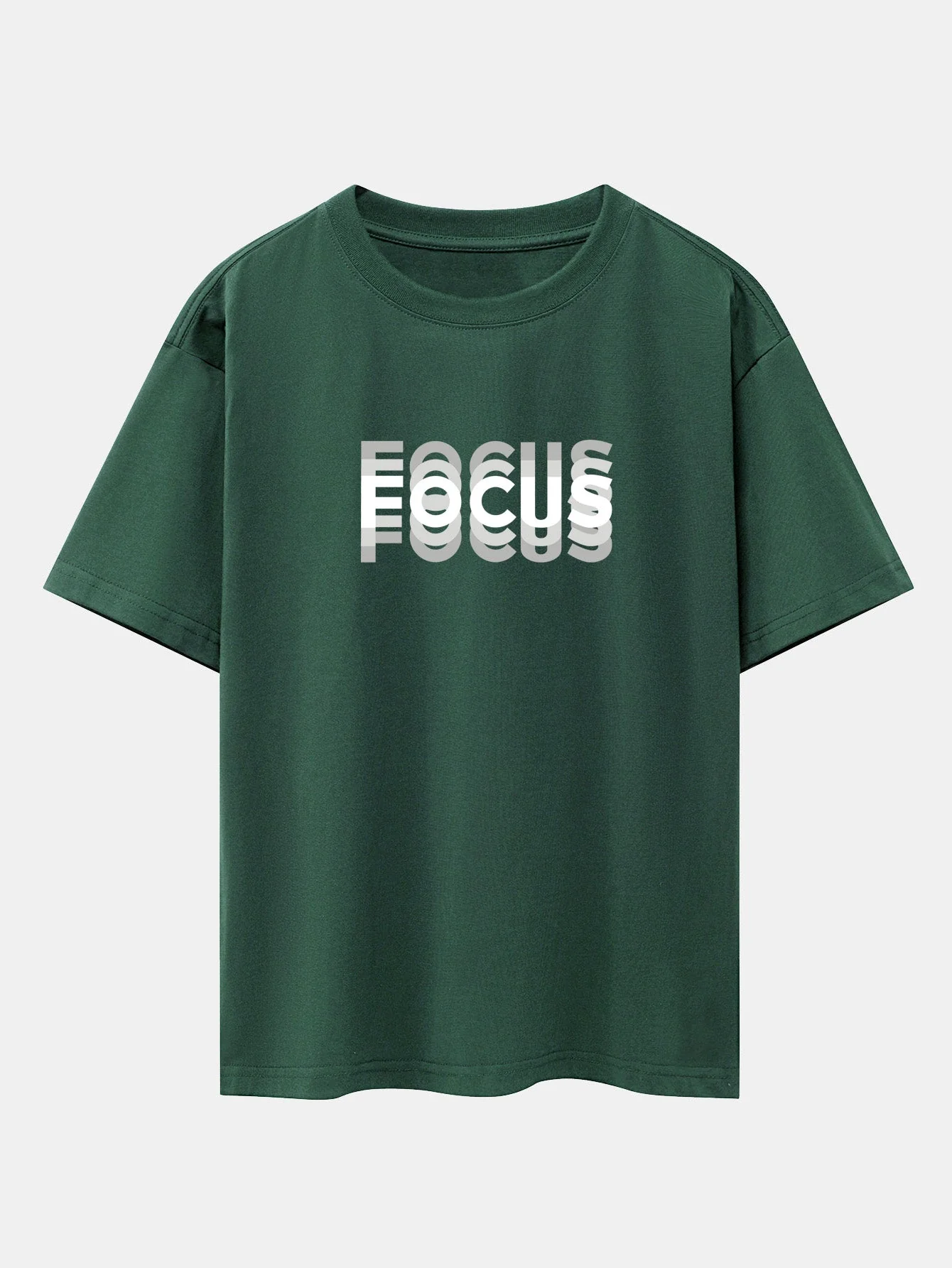 Christopher® | Focus Slogan Print Drop Shoulder Oversize T-Shirt - Image 7