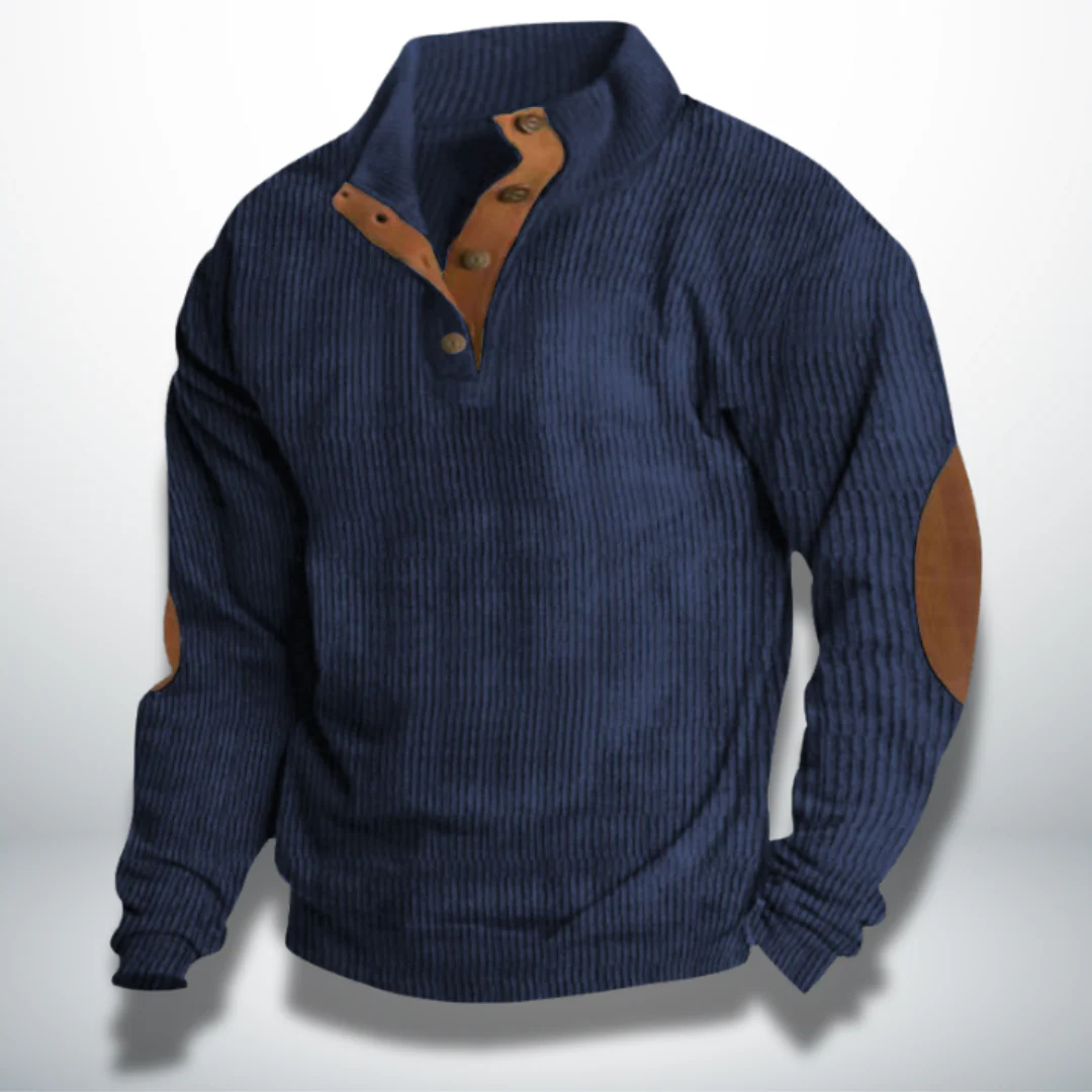 Clarencio® | Men's Velvet Effect Pullover - Image 2