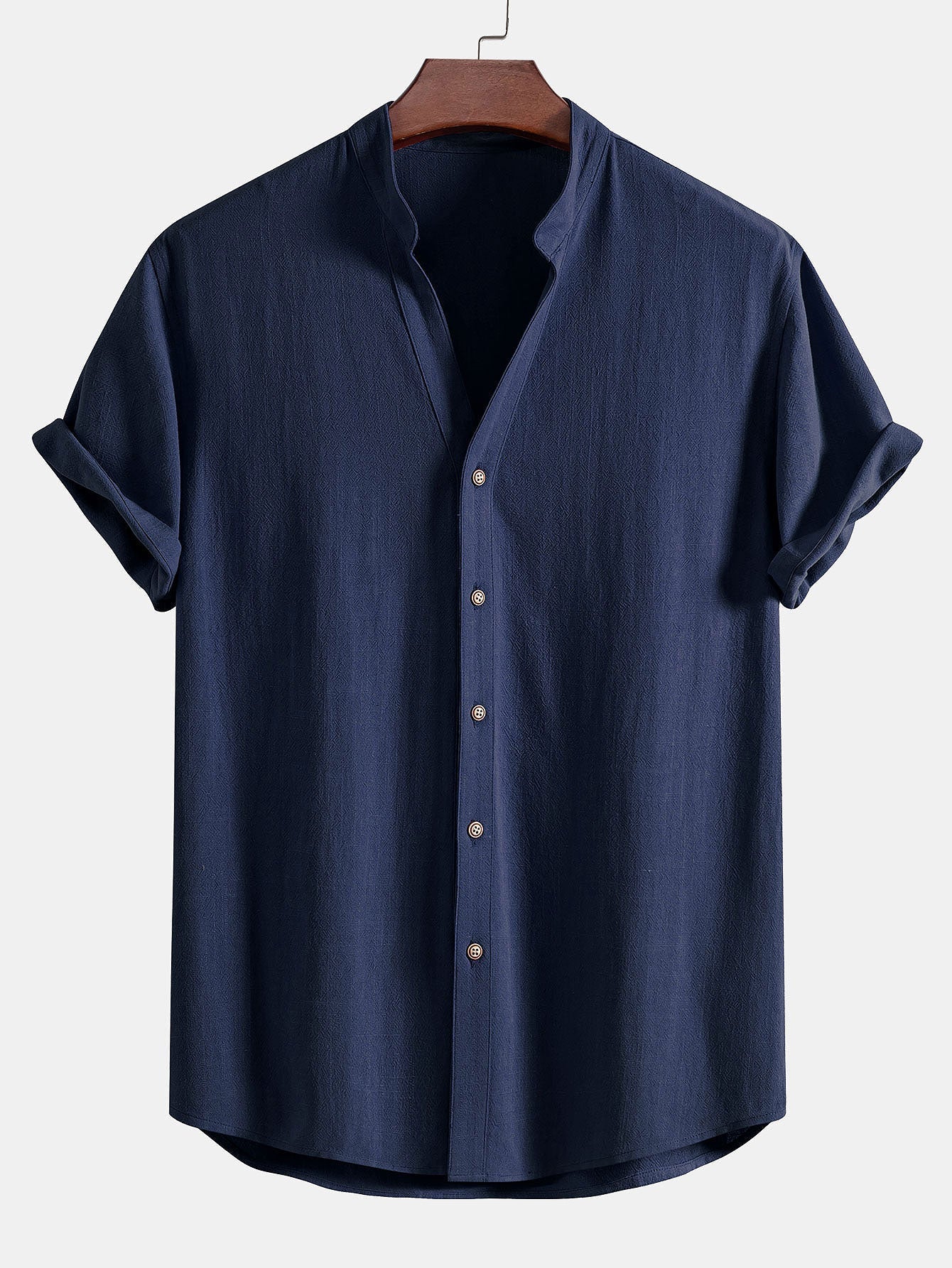 Clark® | V Neck Linen Rayon Blend Shirt & Straight Leg Linen Pants - Image 10